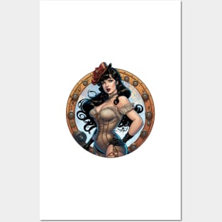 Atompunk Bettie Page Posters and Art